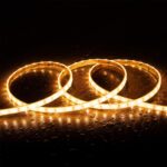 Ruban LED 12V SMD 60 LED/m 5m 5W/m 500lm/m Largeur 10mm Coupe 5cm Submersible IP68 SILICONE FLEX Blanc chaud 2700K