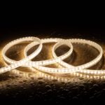 Ruban LED Dimmable 220V SMD 120 LED/m Couleur 8.5W/m Largeur 12mm Coupe 20cm IP65 Sur Mesure Blanc neutre 4000K 10 m 6 mm x 12 mm x 10 m