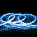 Ruban LED Dimmable 220V SMD 120 LED/m Couleur 8.5W/m Largeur 12mm Coupe 20cm IP65 Sur Mesure Bleu 3 m 6 mm x 12 mm x 3 m