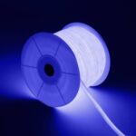 Ruban LED Néon Dimmable 220V BOBINE 50m Circulaire 360 9W/m Coupe 100cm IP67 Bleu