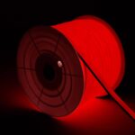 Ruban LED Néon Dimmable 220V BOBINE 50m Rouge Semi-Circulaire 180º 7.5W/m Coupe 100cm IP67