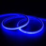 Ruban LED Néon Dimmable 220V Bleu Semi-Circulaire 180º 7.5W/m Coupe 100cm IP67 Sur mesure 1 m 15 mm x 16 mm x 1 m