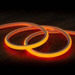 Ruban LED Néon Dimmable 220V Orange Semi-Circulaire 180 7.5W/m Coupe 100cm IP67 Sur mesure 1 m 15 mm x 16 mm x 1 m
