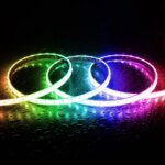 Ruban LED RGB 220V SMD 60 LED/m 15W/m SILICONE FLEX Largeur 12mm Coupe 100cm IP67 avec Télécommande sur Mesure 1 m 5 mm x 12 mm x 1 m