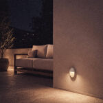Applique murale extérieure ronde LED blanche aluminium CCT – Image 9