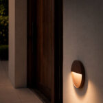 Applique murale extérieure ronde aluminium brun CCT – Image 15