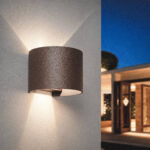 Applique murale LED extérieure haut/bas ronde aluminium rouille – Image 7