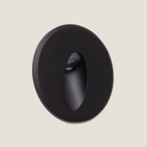 Balise Extérieure LED 3W Encastrable Oval en Aluminium Adam Blanc neutre 4000K Noir
