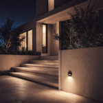 Applique murale extérieure ronde noire aluminium à saillie LED – Image 16