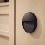 Applique murale extérieure ronde noire aluminium à saillie LED – Image 17