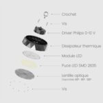 Cloche LED industrielle noire aluminium 300 mm IP65 – Image 14