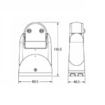 Détecteur de mouvement PIR orientable 180° IP65 blanc – Image 11