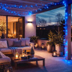 Guirlande LED extérieure 5 m bleue à piles 50 LED IP44 – Image 5