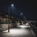 Lampadaire solaire LED rechargeable noir détecteur mouvement – Image 10