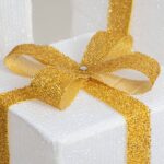 Pack de 3 Boîtes Cadeaux de Noël LED à Piles Noelle Or – Image 3