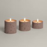 Pack de 3 Bougies LED Décoratives Cire et Ciment pour Extérieur Duna – Image 4