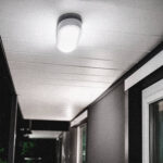 Plafonnier LED extérieur ovale blanc polycarbonate IP65 – Image 11