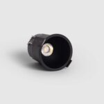 Spot Downlight LED 10W Coupe Ø 63 mm Deep Sélectionnable (chaud-neutre) 2700K - 3200K - 4000K Noir