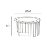 Spot LED Extérieur 35W Rond Encastrable au Sol Gea COB LEDS-C4 55-9972-CA-CM – Image 2